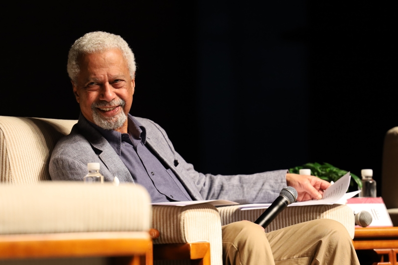 3月6日,古尔纳在访华首场活动上 拍摄/罗敏